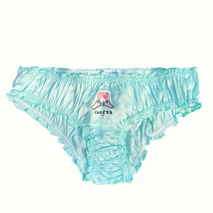 YesMyLord真丝内裤清新桑蚕丝短裤法式少女蚕丝舒适本命年红色