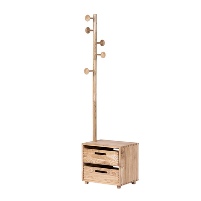 换鞋凳挂衣架一体床头柜衣帽架