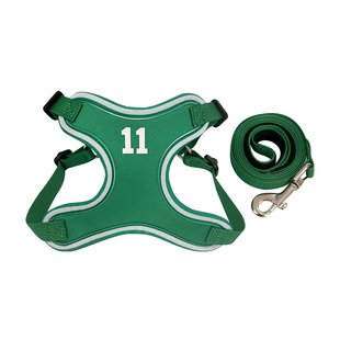 宠物狗狗工字胸背带牵引绳夏季薄款雪纳瑞泰迪比熊背心款遛狗绳