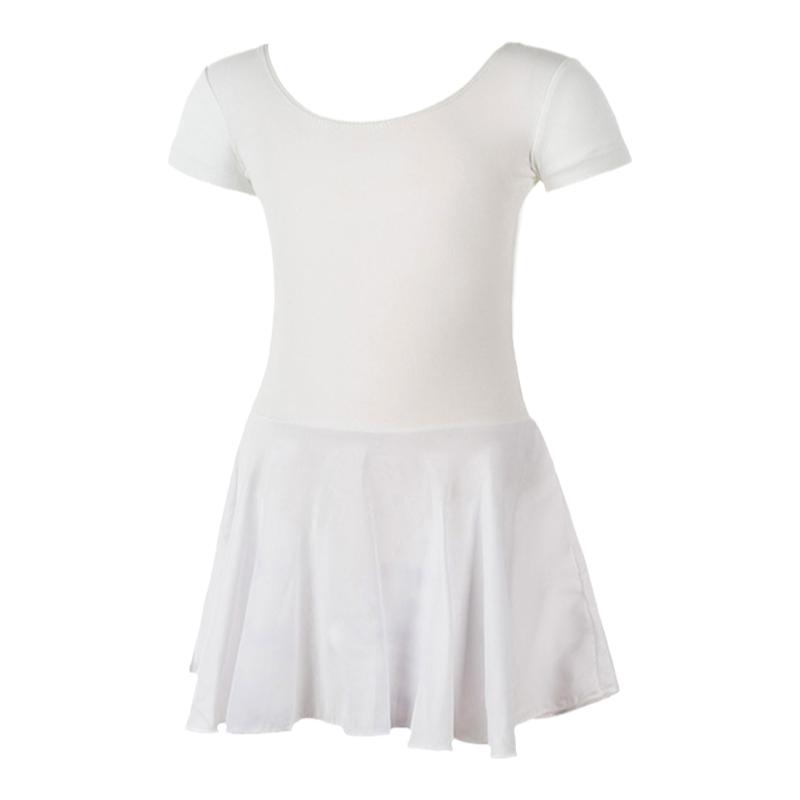 sansha法国三沙女童舞蹈服芭蕾舞练功服短袖连体服考级舞蹈裙训练