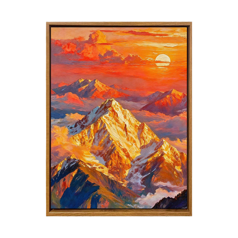 日照金山高级感风景DIY数字油画