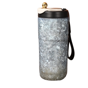 纯钛保温杯智能测温显温钛杯车载商务礼品杯真空泡茶杯子茶水分离