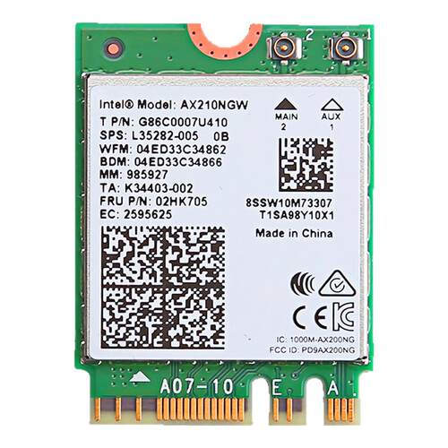 AX210无线网卡芯片模块WiFi6蓝牙5.3 5.4台式机电脑内置免驱千兆wifi7笔记本 5400M 三频台式机m.2网卡芯片