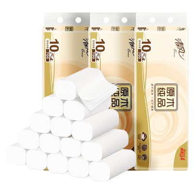 清风原木无心卷纸70克4层