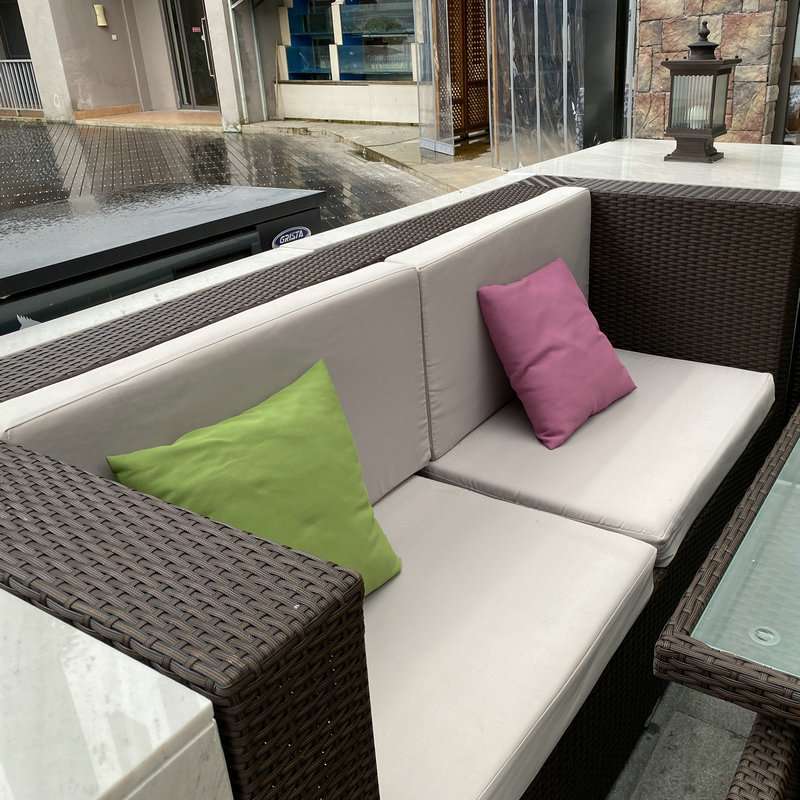 可拆洗藤沙滩椅坐垫圆形u型方形户外防水布加厚海绵躺椅垫子批发