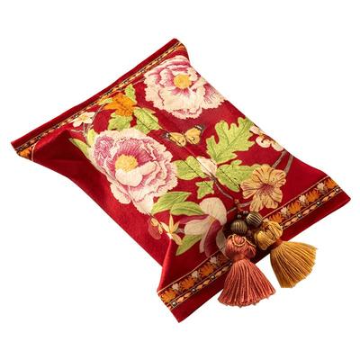 范居态度红韵新年红色喜庆抽纸盒家用餐桌茶几短毛绒纸巾袋布艺