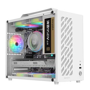 撒哈拉泰裤辣 电脑机箱台式机MATX全侧透游戏水冷ITX迷你小主机箱