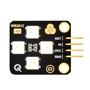 【Qhebot】全彩RGB灯模块WS2812串行4路LED适用于Arduino电子积木
