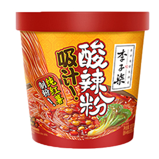 李子柒酸辣粉桶装103g即食细粉丝大桶装食品粉丝懒人早餐夜宵零食