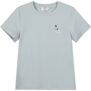 hazzys哈吉斯童装男童短袖26夏新中大童针织液氨双面布透气T恤