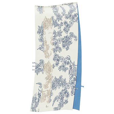 woo妩青花卉影中式披肩送礼礼品