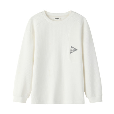 漫画家薄款秋华夫格宽松T恤