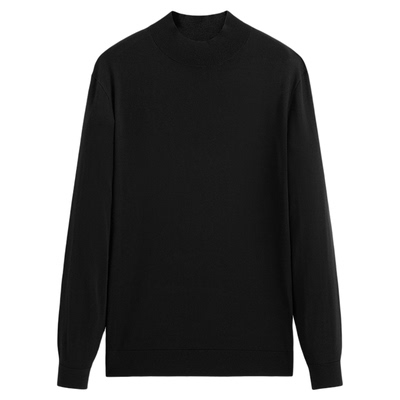 【商场同款】太平鸟男装毛衣冬季新绵羊毛半高领针织衫 B1EBE4B12