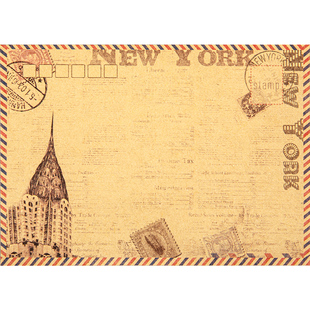 牛皮纸复古航空信封加厚可邮寄快递创意精美信封高级感黄色空白牛皮信封套送男女友七夕ins风明信片照片信封