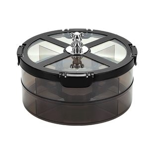 安扣零食果盘分格新年果盘喜庆客厅茶几家用2026新款高级感小熊