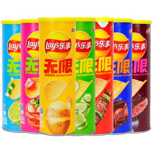 乐事薯片104g桶装番茄黄瓜原味土豆薯片大礼包解馋儿童膨化小零食