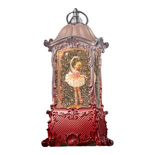 高级感精致宫廷风芭蕾舞旋转音乐盒飘雪水晶球女孩生日礼物八音盒