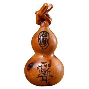 天然桃木雷击枣木葫芦开过紫薇讳光吊坠挂件婴儿童宝宝床头护符