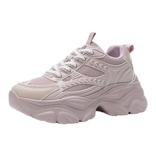 依思q老爹鞋女款2025新款春季爆款超轻百搭厚底增高休闲运动鞋子