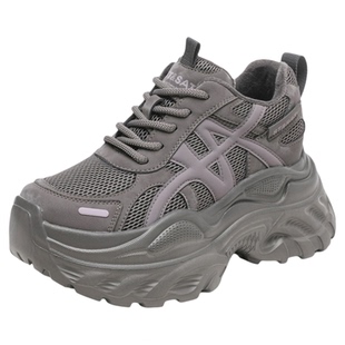 星期六厚底老爹鞋女款显脚小秒变大长腿内增高鞋子冬季加绒保暖鞋