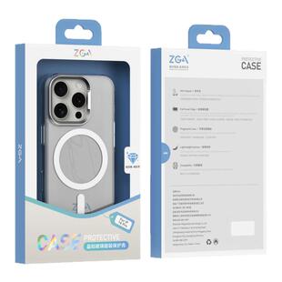 ZGA灵动玻璃磁吸保护壳手机壳适用于iPhone16透明iP16promax 防摔透明超硬玻璃背板镜头保护壳