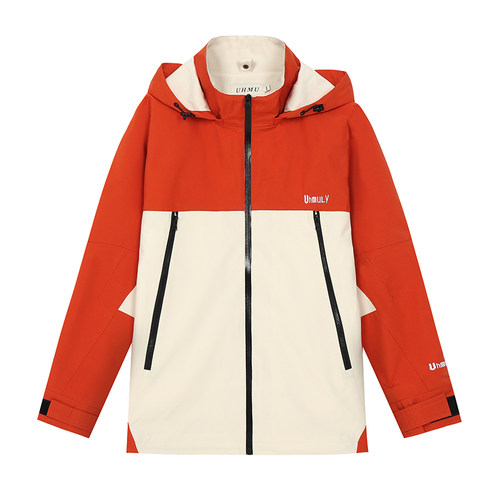 UHMU拼色冲锋衣女羽绒服2026新款三合一可拆卸户外情侣旅游登山服