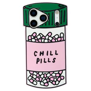 乐乐心愿屋 韩剧同款Chill Pills药丸适用iPhone17promax手机壳苹果1543立体软硅胶套女可爱16小众12pro粉色