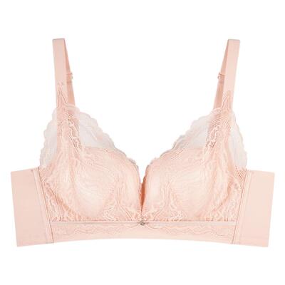 好波内衣女无钢圈托玛琳软棉杯小胸显大胸罩桑蚕丝内里文胸HW2502