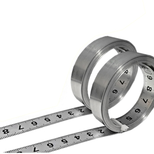 黑色粘性标尺不锈钢可粘贴刻度尺条贴尺子带胶贴纸台锯自粘尺中分