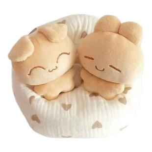 日系烤焦面包糯米兔10厘米小挂件毛绒玩偶送朋友可爱礼物