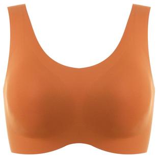 倾慕艺生果冻胶背心式文胸无痕无钢圈薄款睡眠大码大胸显小胸内衣