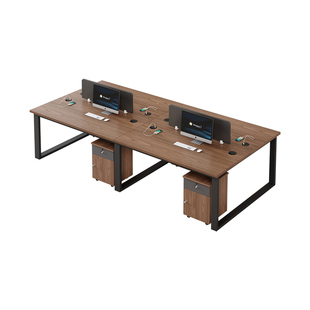 职员办公桌椅组合4人位开放式现代办公室桌子2/6人电商卡位员工桌