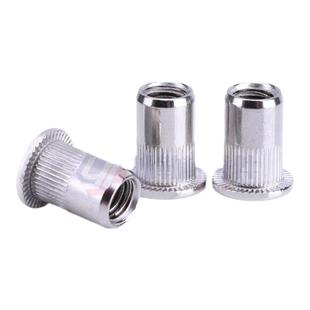 拉铆螺母平头竖纹彩锌304不锈钢铝六角3M4M5M6M8M10M12短加长拉姆