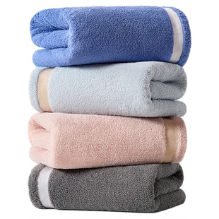 洁丽雅纯棉大浴巾男款抗菌酒店洗澡吸水全棉不掉毛巾男士专用裹巾