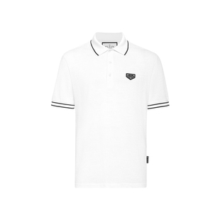 PHILIPP PLEIN 男士2026夏 时尚经典logo徽标纯色短袖POLO衫
