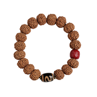 老树王小金刚菩提手串原籽盘龙纹佛念珠单圈文玩天珠配饰男女手链