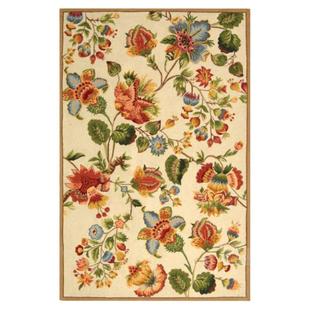 纽约下城公园进口娜塔莉亚柔美色调法式花朵舒适羊毛纯羊毛地毯