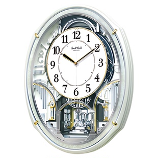 RHYTHM日本丽声钟表客厅挂钟2026新款创意欧式静音石英钟豪华挂表