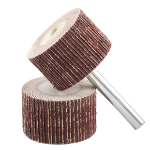 活柄百叶磨头3mm6mm柄纱布页轮磨头百叶轮精细打磨抛光千叶轮100
