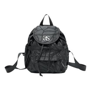 ●callmebabysoft小众潮牌ason双肩包女不规则格纹设计学院风背包