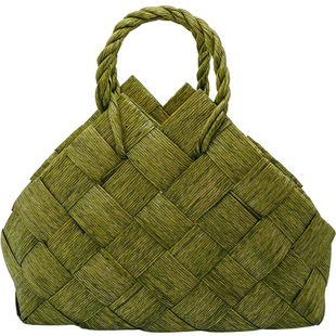 LAMUANA美拉德色纸编织包手拿包大草包度假包女69940