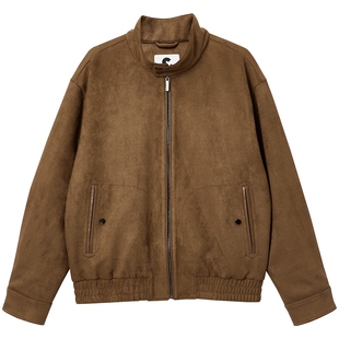 杰克琼斯棉服男款秋冬新款时尚仿麂皮绒宽松加厚外套保暖夹克男装