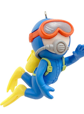 鱼缸水族悬浮公仔摆件