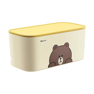 公牛皮卡丘收纳盒插座隐藏式插排插桌面理线器接线板可爱插班固定