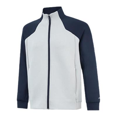 李宁男潮流时尚拉链开衫无帽卫衣