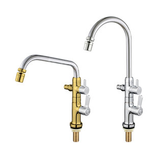 单冷一进二出龙头洗衣机双用立式水龙头家用大理石安装洗车水龙头