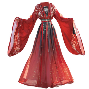 新款魏晋制汉服女古装大袖仙气飘逸侠客中国风日常春秋襦裙战国袍