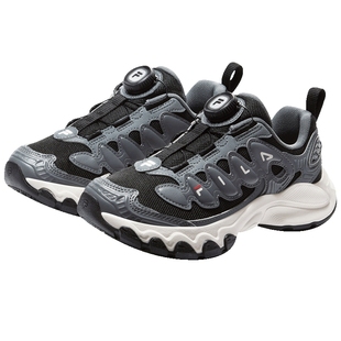 FILA斐乐儿童童鞋跑步鞋2026春季新款男女大童旋钮扣运动鞋蘑菇鞋