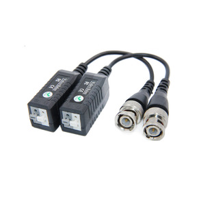 监控器材配件无源双绞线传输器bnc转网线接头双胶线视频收发器
