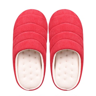 新款棉拖鞋男冬季家居家用室内复古防滑保暖拖鞋女静音舒适